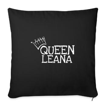 Leana as a given name - Sofa pillowcase 17,3'' x 17,3'' (45 x 45 cm) - black - Front