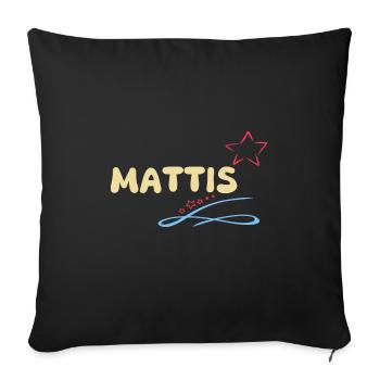 Cadeau Mattis - Housse de coussin décorative 45 x 45 cm - noir - Devant