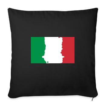 Italy - Sofa pillowcase 17,3'' x 17,3'' (45 x 45 cm) - black - Front