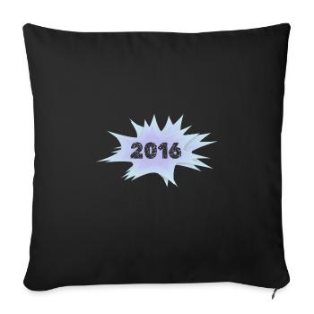Bulle 2016 - Housse de coussin décorative 45 x 45 cm - noir - Devant