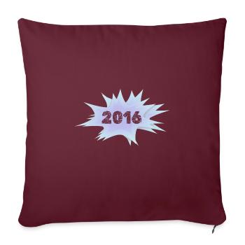 Speech bubble 2016 - Sofa pillowcase 17,3'' x 17,3'' (45 x 45 cm) - burgundy - Front
