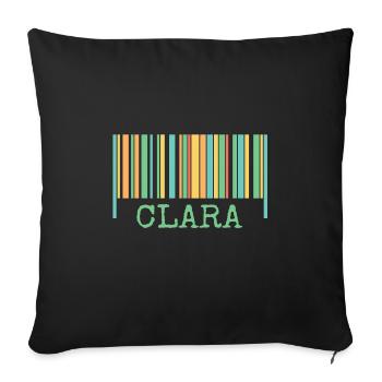 Cadeau pour Clara - Housse de coussin décorative 45 x 45 cm - noir - Devant