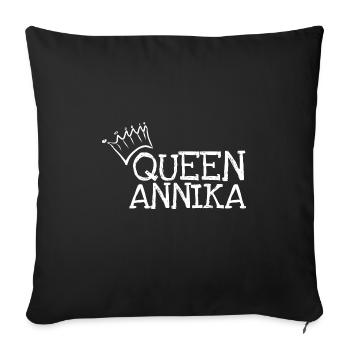 Annika comme prénom - Housse de coussin décorative 45 x 45 cm - noir - Devant