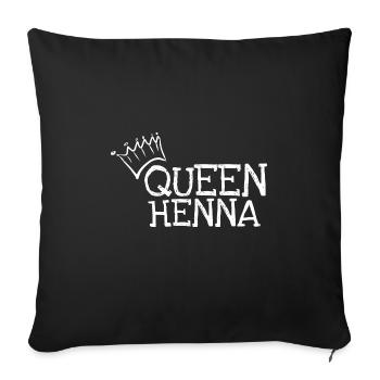Prénom Henné - Housse de coussin décorative 45 x 45 cm - noir - Devant