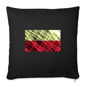 Poland - Sofa pillowcase 17,3'' x 17,3'' (45 x 45 cm) - black - Front