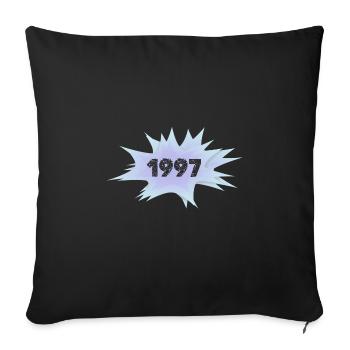 1997 - Sofa pillowcase 17,3'' x 17,3'' (45 x 45 cm) - black - Front
