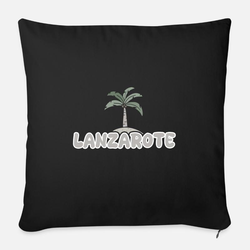 Lanzarote Lanzarote - Sofakissenbezug 45 x 45 cm - Schwarz