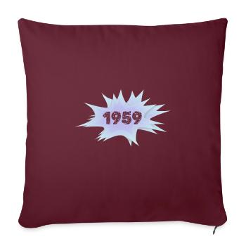 1959 - Sofa pillowcase 17,3'' x 17,3'' (45 x 45 cm) - burgundy - Front