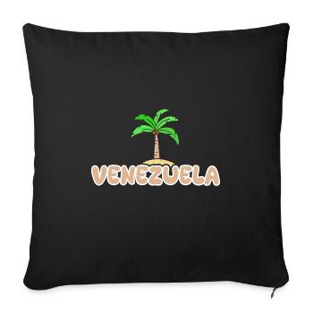 Venezuela - Sofa pillowcase 17,3'' x 17,3'' (45 x 45 cm) - black - Front