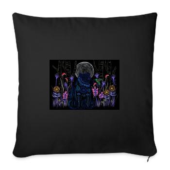 Ours spirituel - Housse de coussin décorative 45 x 45 cm - noir - Devant