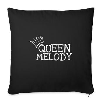 Melody as a given name - Sofa pillowcase 17,3'' x 17,3'' (45 x 45 cm) - black - Front