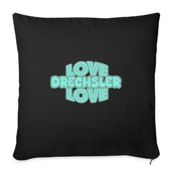 Woodturner as a saying - Sofa pillowcase 17,3'' x 17,3'' (45 x 45 cm) - black - Front