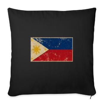 Philippines - Sofa pillowcase 17,3'' x 17,3'' (45 x 45 cm) - black - Front