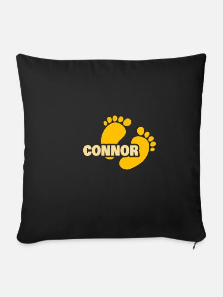 Geburt Connor - Sofakissenbezug 45 x 45 cm - Schwarz