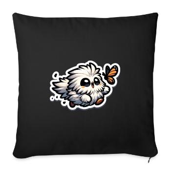 Silkie Chicken Fluffy Chicken Silkies - Sofa pillowcase 17,3'' x 17,3'' (45 x 45 cm) - black - Front