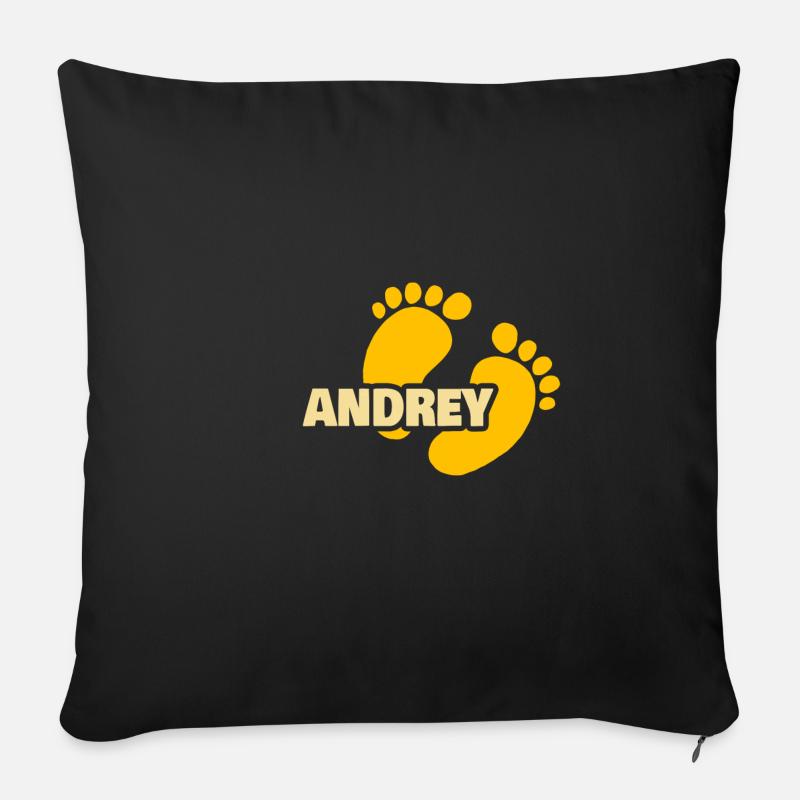 Naissance Andreï - Housse de coussin décorative 45 x 45 cm - noir