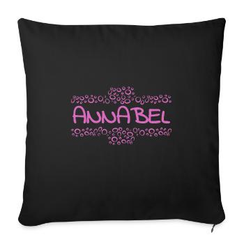 Geschenk für Annabel - Sofakissenbezug 45 x 45 cm - Schwarz - Vorne