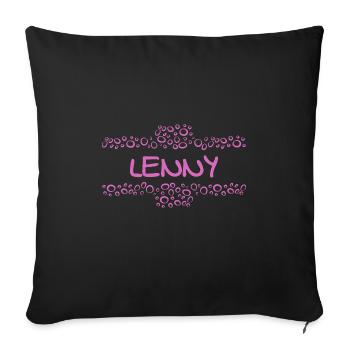 Lenny - Sofa pillowcase 17,3'' x 17,3'' (45 x 45 cm) - black - Front