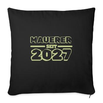 Bricklayer 2027 - Sofa pillowcase 17,3'' x 17,3'' (45 x 45 cm) - black - Front