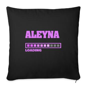 Baby Aleyna - Sofa pillowcase 17,3'' x 17,3'' (45 x 45 cm) - black - Front