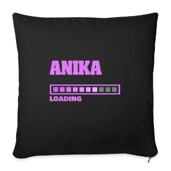 Anika as a baby - Sofa pillowcase 17,3'' x 17,3'' (45 x 45 cm) - black - Front