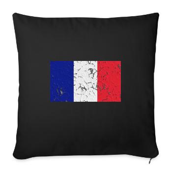 Frankreich - Sofakissenbezug 45 x 45 cm - Schwarz - Vorne