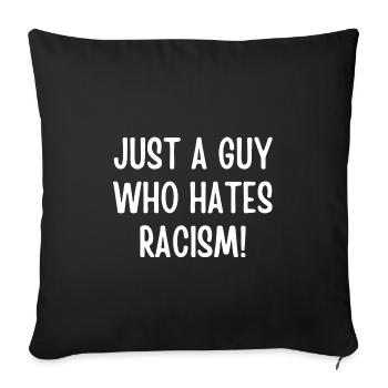 Fck Nzs Against Racism Cadeau - Housse de coussin décorative 45 x 45 cm - noir - Devant