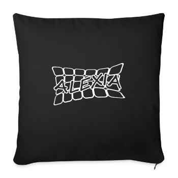 Name: Alexia - Sofa pillowcase 17,3'' x 17,3'' (45 x 45 cm) - black - Front