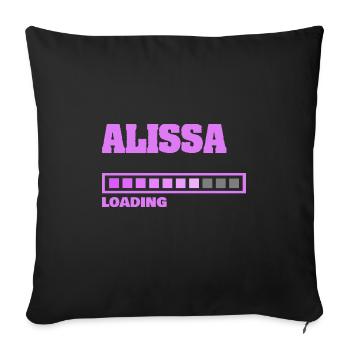 Baby Alissa - Sofa pillowcase 17,3'' x 17,3'' (45 x 45 cm) - black - Front