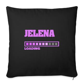 Gift for Jelena - Sofa pillowcase 17,3'' x 17,3'' (45 x 45 cm) - black - Front