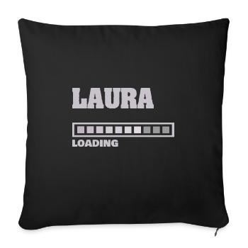 Laura as a baby - Sofa pillowcase 17,3'' x 17,3'' (45 x 45 cm) - black - Front
