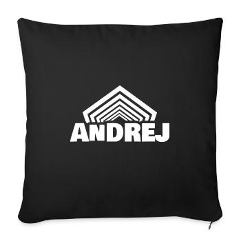 Andrej - Sofakissenbezug 45 x 45 cm - Schwarz - Vorne