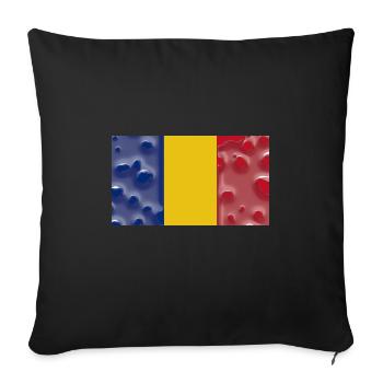 Romania Romania - Sofa pillowcase 17,3'' x 17,3'' (45 x 45 cm) - black - Front