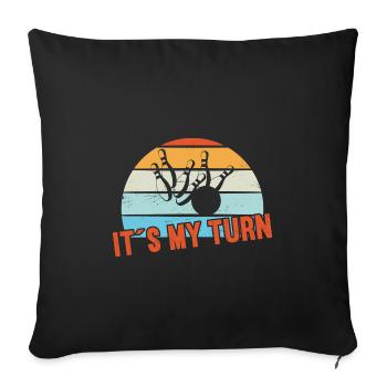 C’est mon tour / Bowling - Housse de coussin décorative 45 x 45 cm - noir - Devant