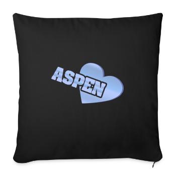 Love Aspen - Sofakissenbezug 45 x 45 cm - Schwarz - Vorne