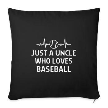 Baseball Spieler Baseball Sprüche Geschenk - Sofakissenbezug 45 x 45 cm - Schwarz - Vorne