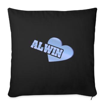 Love Alwin - Sofa pillowcase 17,3'' x 17,3'' (45 x 45 cm) - black - Front