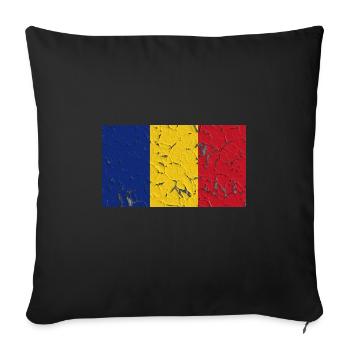 Cadeau pour la Roumanie - Housse de coussin décorative 45 x 45 cm - noir - Devant