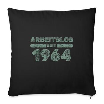 1964 - Housse de coussin décorative 45 x 45 cm - noir - Devant