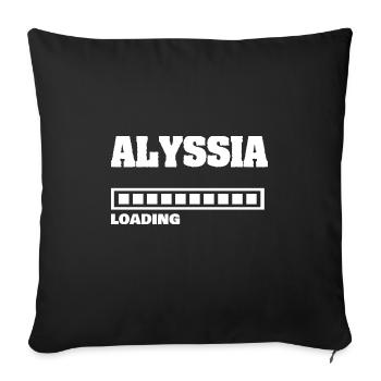 Alyssia as a baby - Sofa pillowcase 17,3'' x 17,3'' (45 x 45 cm) - black - Front