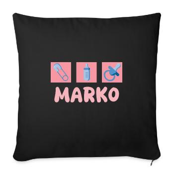 Pacifier Marko - Sofa pillowcase 17,3'' x 17,3'' (45 x 45 cm) - black - Front