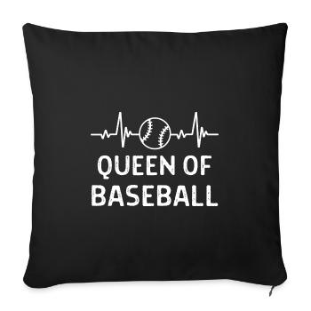 Baseball Spieler Baseball Sprüche Geschenk - Sofakissenbezug 45 x 45 cm - Schwarz - Vorne