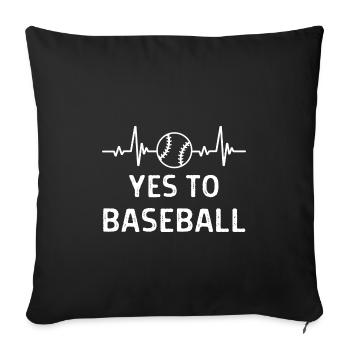 Baseball Spieler Baseball Sprüche Geschenk - Sofakissenbezug 45 x 45 cm - Schwarz - Vorne