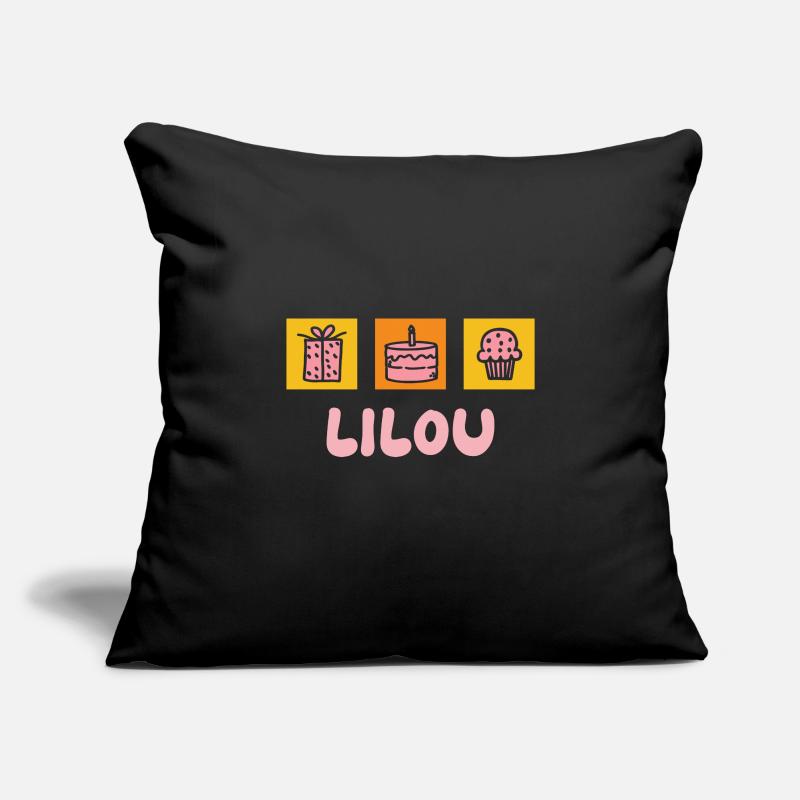 Lilou comme prénom Housse de coussin décorative 45 x 45 cm