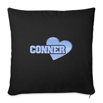 Conner - Housse de coussin décorative 45 x 45 cm - noir - Devant