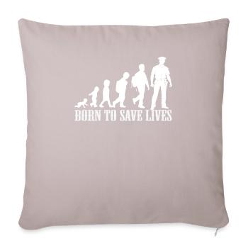 Polizei Geburt Baby Kind Polizist Beruf Geschenk - Sofakissenbezug 45 x 45 cm - helles Taupe - Vorne
