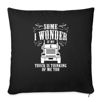 Professional Driver Truck Trucker Gift - Sofa pillowcase 17,3'' x 17,3'' (45 x 45 cm) - black - Front