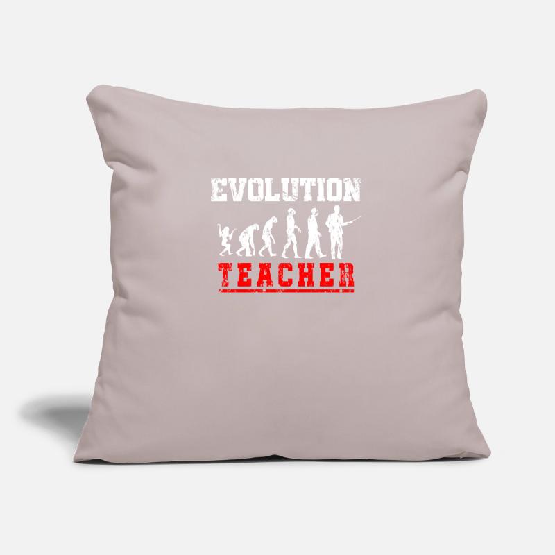Evolution de l'enseignant Housse de coussin décorative 45 x 45 cm