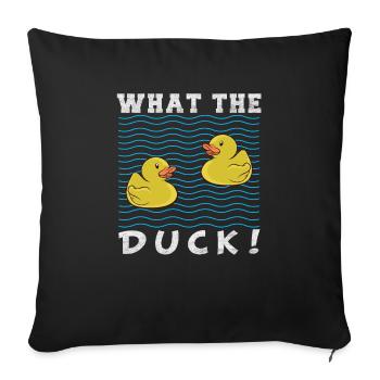 Qu'est-ce que le canard - Housse de coussin décorative 45 x 45 cm - noir - Devant