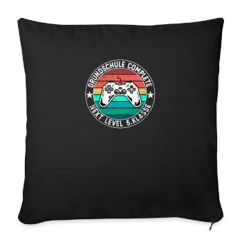 Einschulung 5. Klasse Gaming Gymnasium Realschule - Sofakissenbezug 45 x 45 cm - Schwarz - Vorne